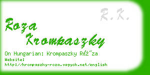 roza krompaszky business card